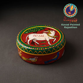  Kavad Handpainted Stainless Steel Chapati Box 