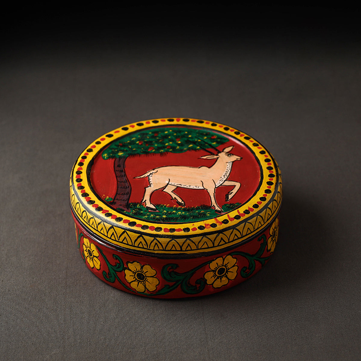  Kavad Handpainted Stainless Steel Chapati Box 