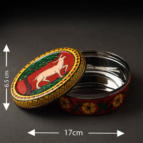  Kavad Handpainted Stainless Steel Chapati Box 