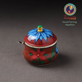  Kavad Handpainted Stainless Steel Ghee Pot 