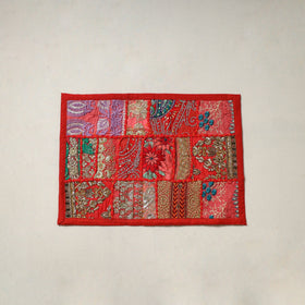 Khambadiya patchwork table mat (12 x 18 in) 12 - handcrafted