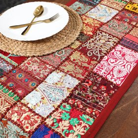 Khambadiya patchwork table runner (71 x 16 in) 05