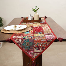 Khambadiya patchwork table runner (71 x 16 in) 09
