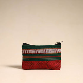 Red Khun Fabric Quilted Coin Pouch