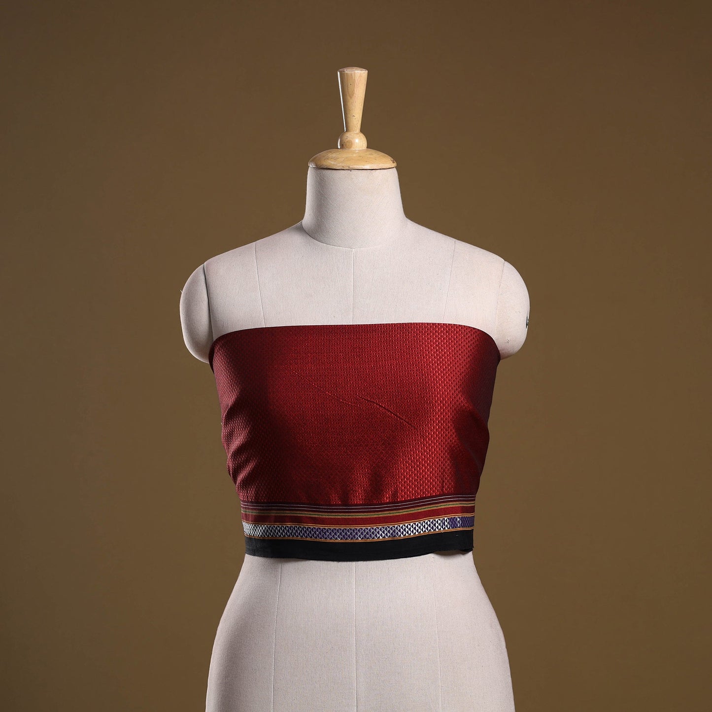 Khun weave cotton blouse piece 67 - handcrafted