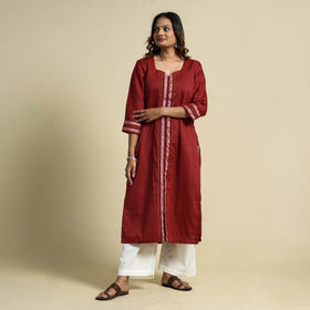 Buy Khun Weave Cotton Straight Kurta for Women