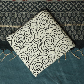 Kota doria cotton hand block bagru print 3pc unstitched