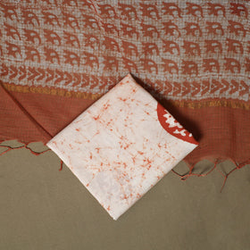 Kota doria cotton hand block batik print 3pc unstitched