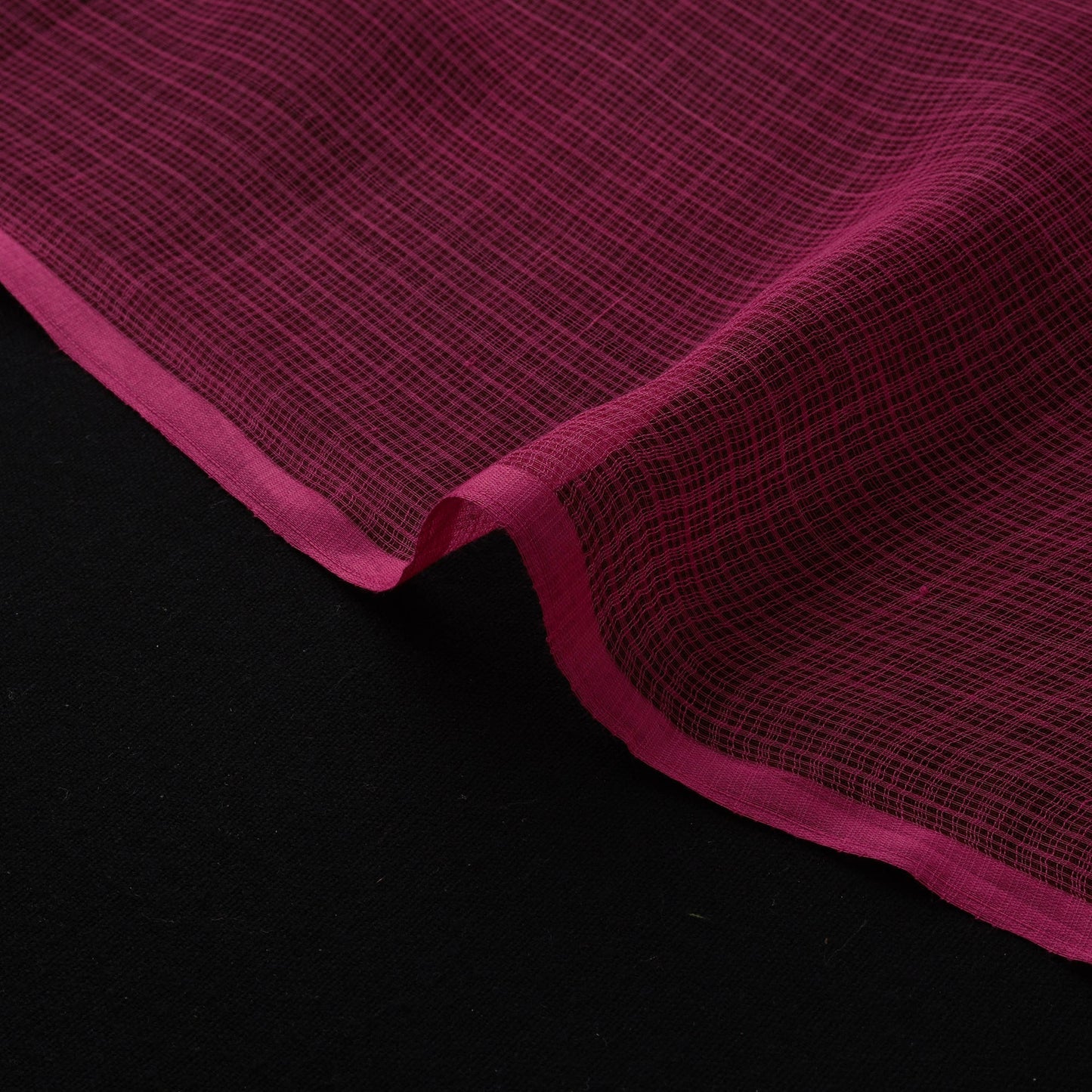 Red - Pink - Kota Doria Cotton Plain Fabric 12
