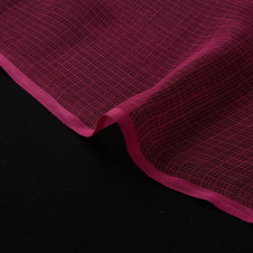 Red - Pink - Kota Doria Cotton Plain Fabric 12