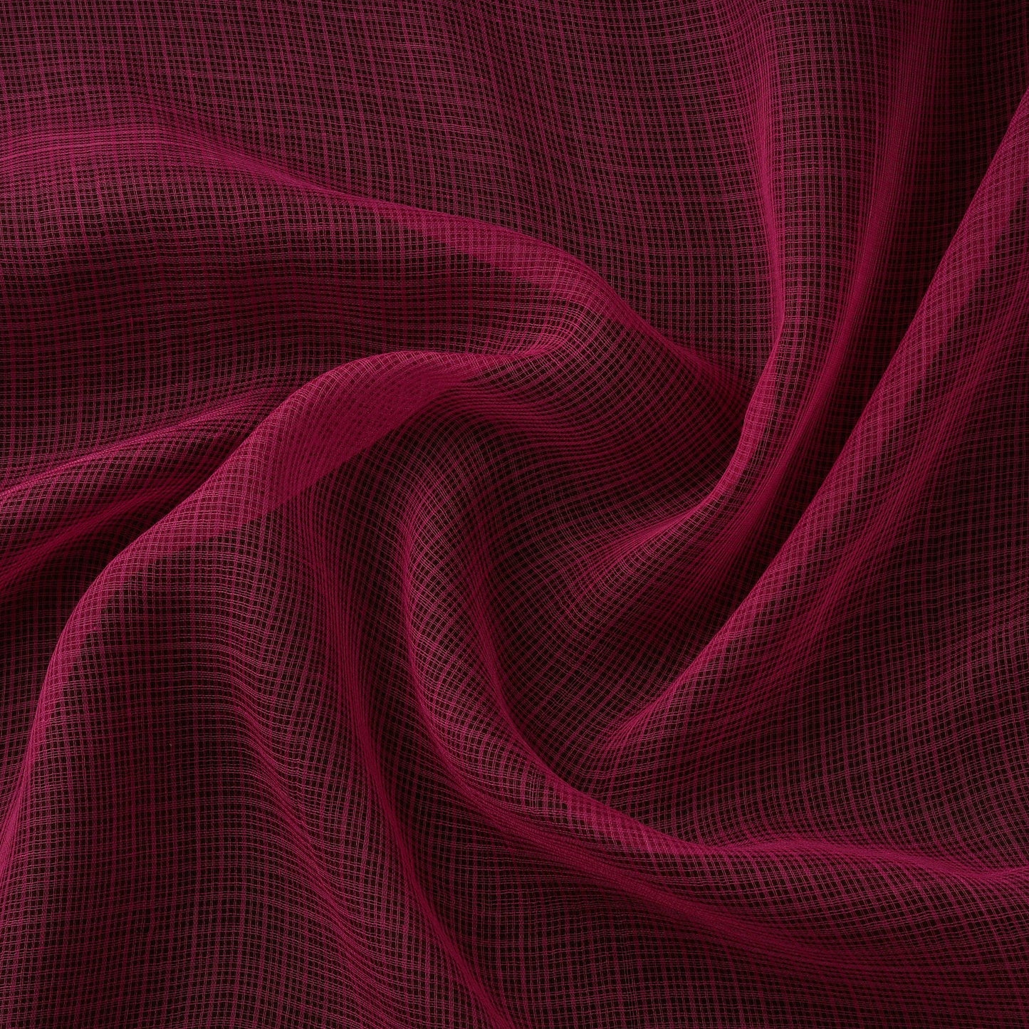 Red - Pink - Kota Doria Cotton Plain Fabric 12