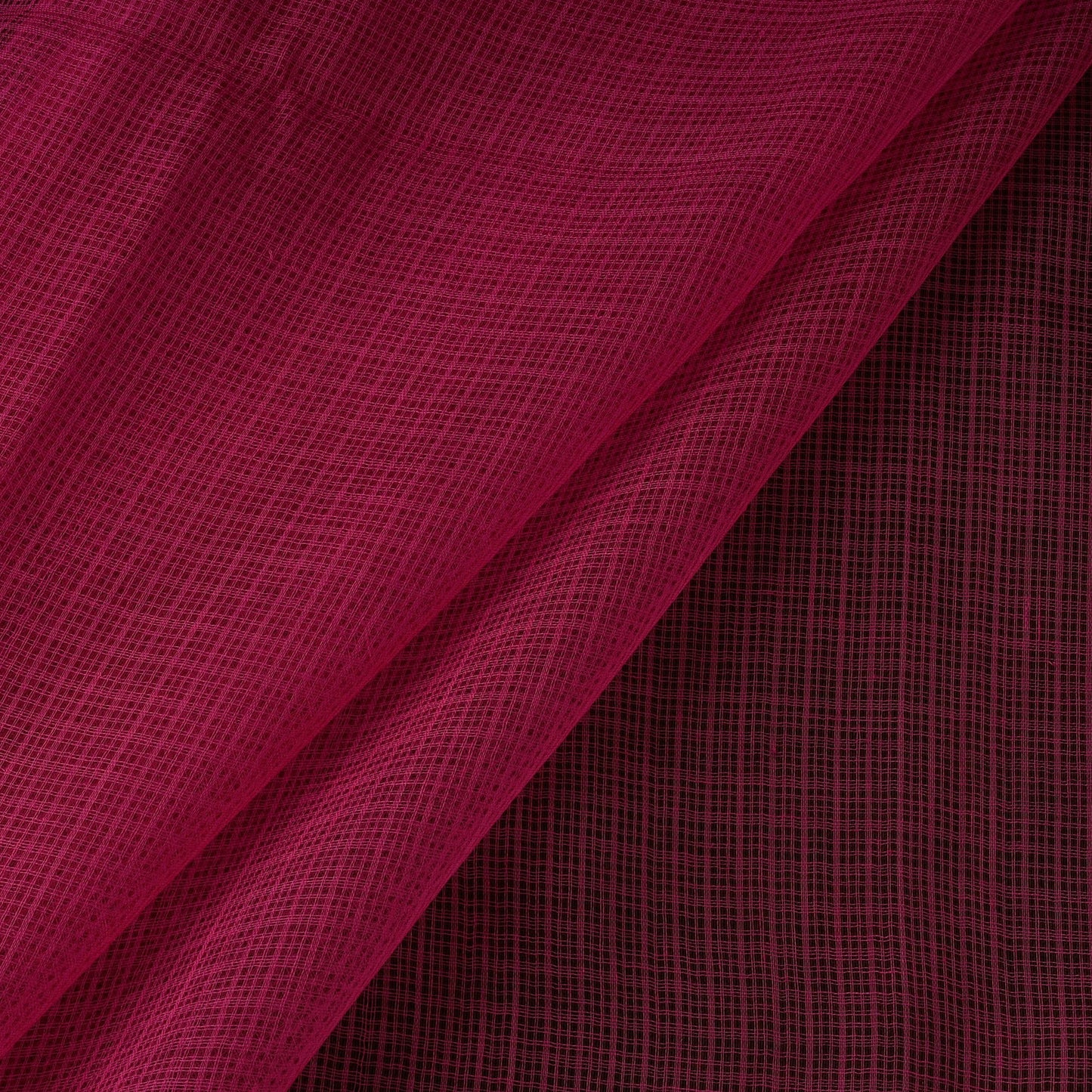 Red - Pink - Kota Doria Cotton Plain Fabric 12