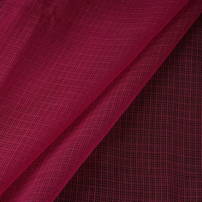 Red - Pink - Kota Doria Cotton Plain Fabric 12