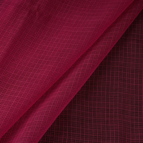 Red - Pink - Kota Doria Cotton Plain Fabric 12