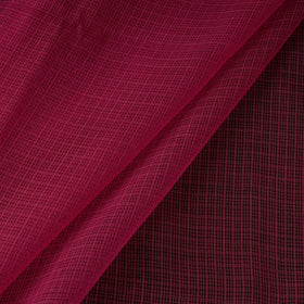 Red - Pink - Kota Doria Cotton Plain Fabric 12
