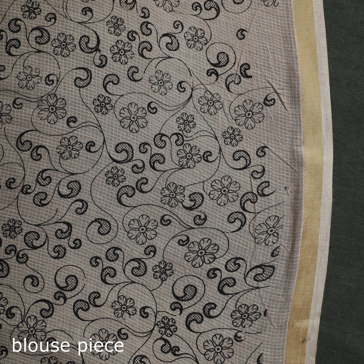Kota doria cotton printed kalamkari saree 19 - handcrafted