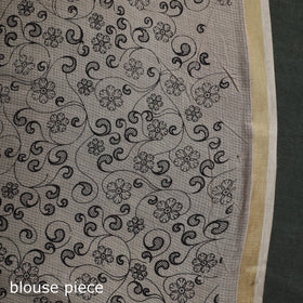 Kota doria cotton printed kalamkari saree 19 - handcrafted