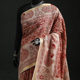 Kota doria cotton printed kalamkari saree 19 - handcrafted