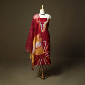 Kota doria cotton shibori tie-dye 3pc unstitched dress