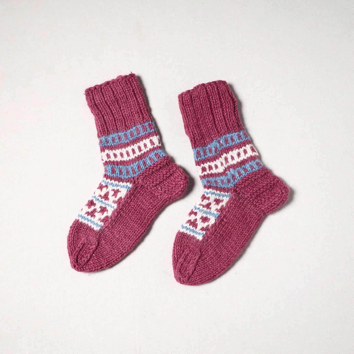 Red - kullu karishma hand knitted angora x merino wool