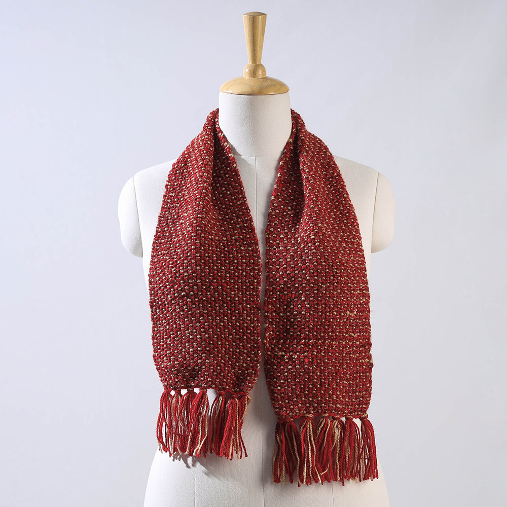 Brown - Kumaun Hand Knitted Acrylic Woollen Button Cowl 23 main image 1