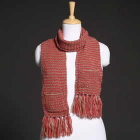  Kumaun Hand Knitted Woolen Muffler with Pockets 