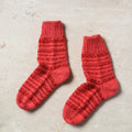  Red Kumaun Hand Knitted Woolen Socks - Kids