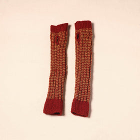 Red Kumaun Hand Knitted Woollen Hand Warmer