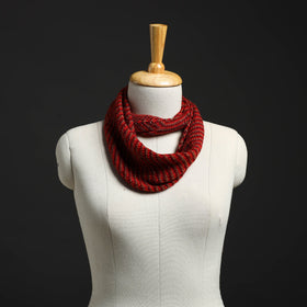  Red Kumaun Hand Knitted Woolen Neck Warmer