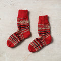  Red Kumaun Hand Knitted Woolen Socks - Kids