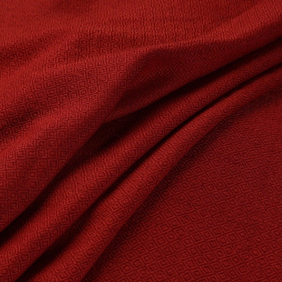 Red Kumaun Handwoven Merino Woollen Fabric