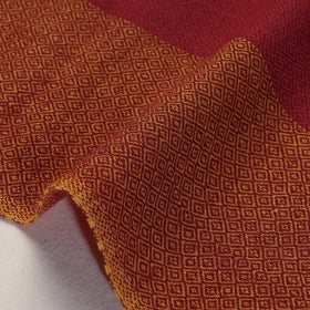 Red Kumaun Handwoven Merino Woollen Fabric