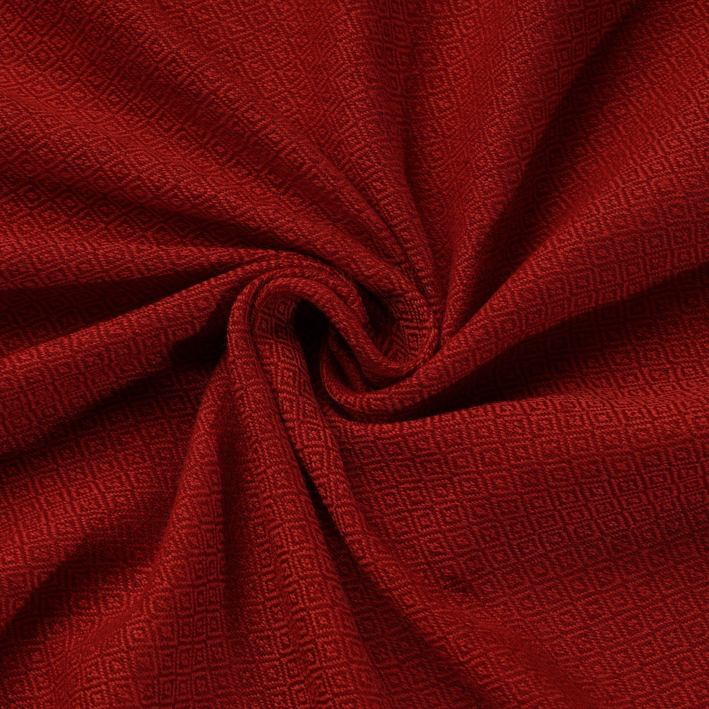 Red Kumaun Handwoven Merino Woollen Fabric