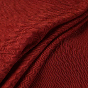 Red Kumaun Handwoven Merino Woollen Fabric 