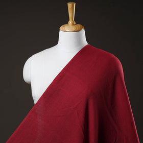 Red - Kumaun Handwoven Merino Woollen Fabric 12