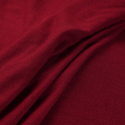Red - Kumaun Handwoven Merino Woollen Fabric 12