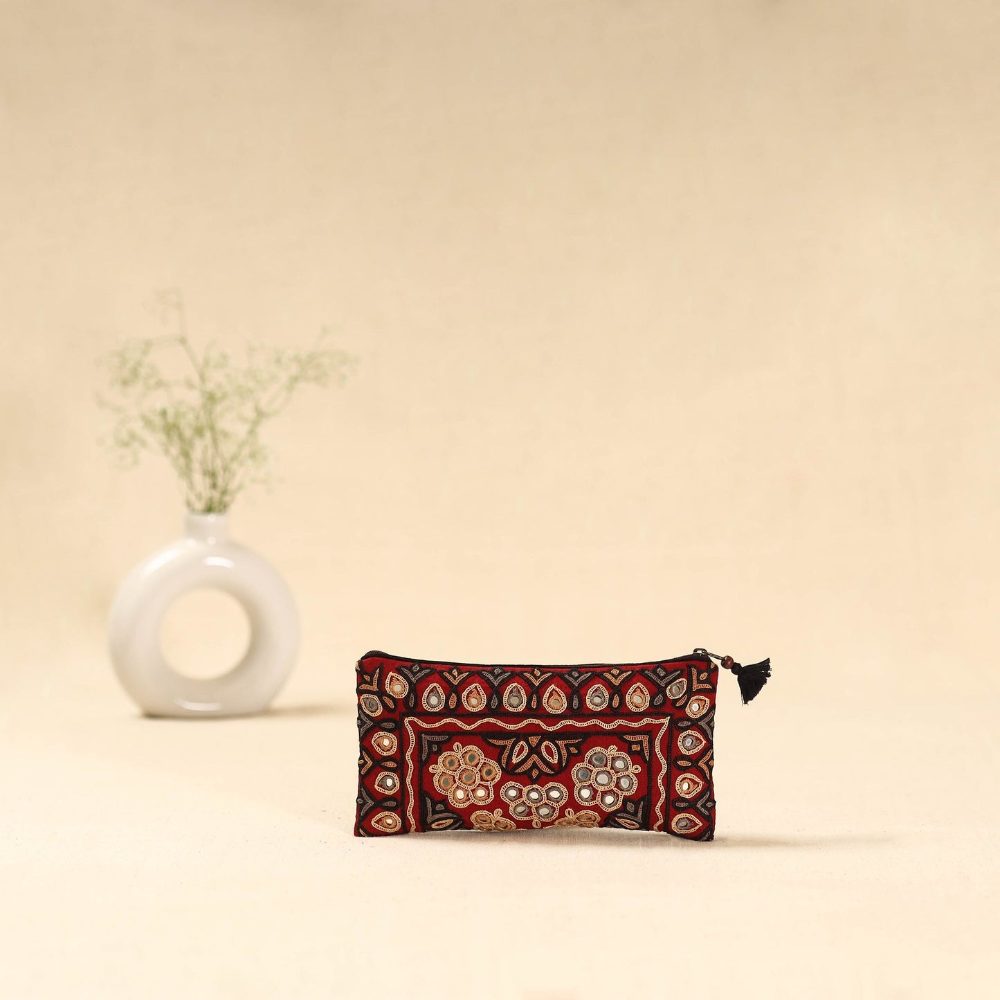 Kutch ahir hand embroidered clutch purse 11 - handcrafted