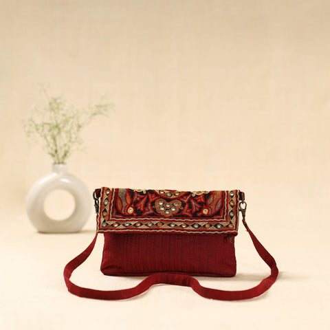 Kutch ahir hand embroidered sling bag 77 - handcrafted
