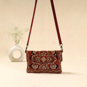Kutch ahir hand embroidered sling bag 77 - handcrafted