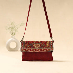 Kutch ahir hand embroidered sling bag 78 - handcrafted
