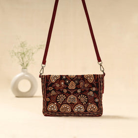 Kutch ahir hand embroidered sling bag 79 - handcrafted