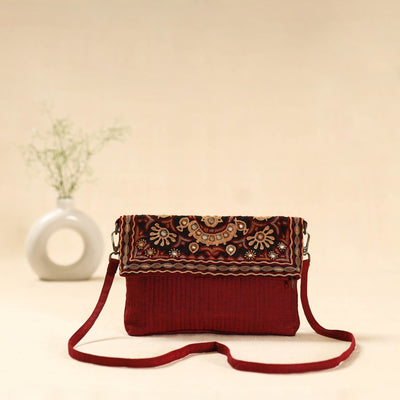 Kutch ahir hand embroidered sling bag 79 - handcrafted