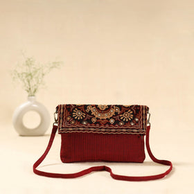 Kutch ahir hand embroidered sling bag 79 - handcrafted