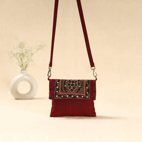 Kutch ahir hand embroidered sling bag 87 - handcrafted