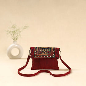 Kutch ahir hand embroidered sling bag 87 - handcrafted