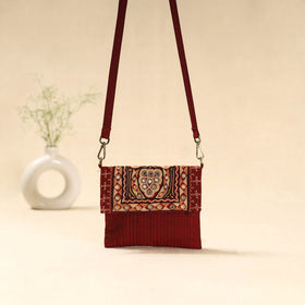 Kutch ahir hand embroidered sling bag 88 - handcrafted