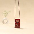Kutch ahir hand embroidered sling dori mobile pouch 91