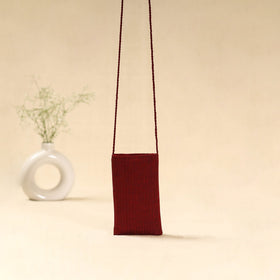 Kutch ahir hand embroidered sling dori mobile pouch 92
