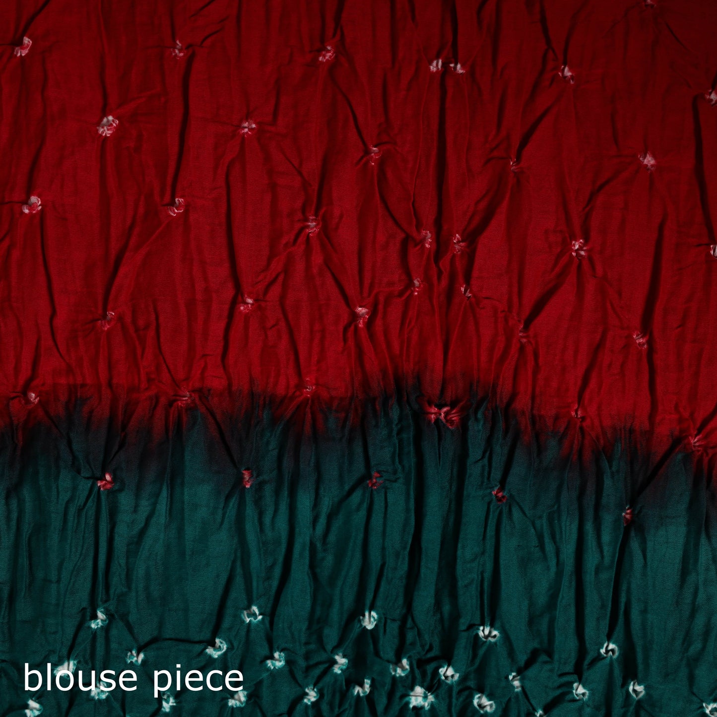 Kutch bandhani tie-dye cotton saree with blouse piece 06