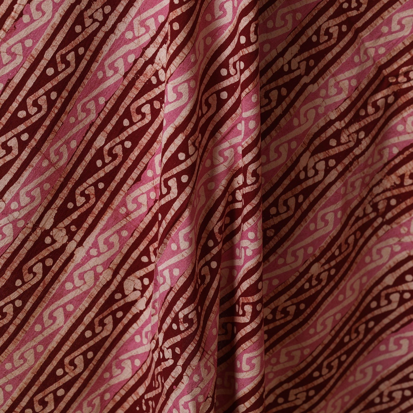 Red - kutch batik cotton fabric 07 - handcrafted